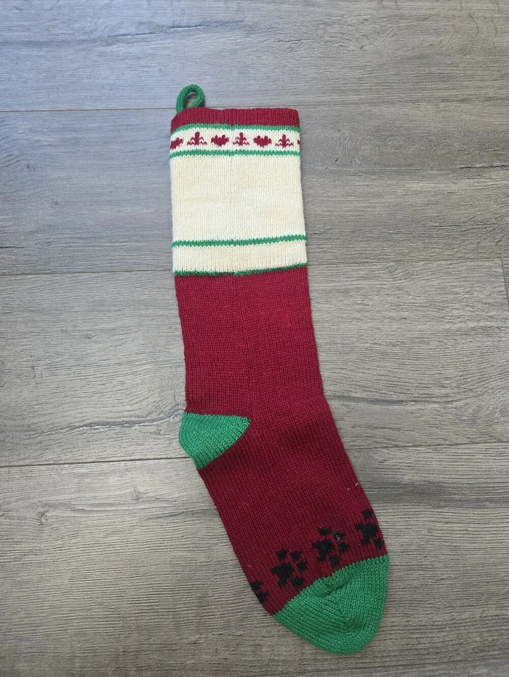 Specialties In Wool Dog Stocking 100% Wool Made In Vermont Christmas Holiday